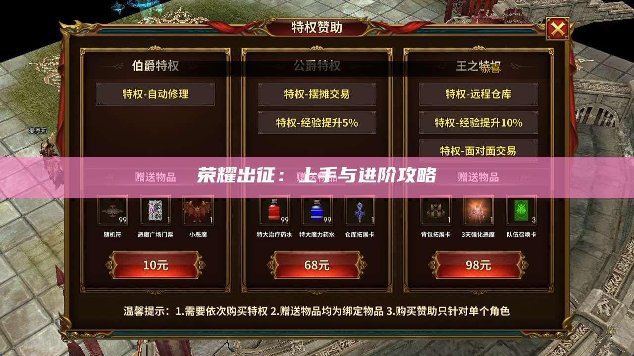 荣耀出征：上手与进阶攻略